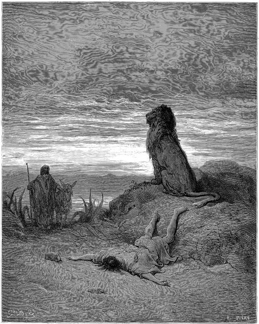The Disobedient Prophet Slain by a Lion