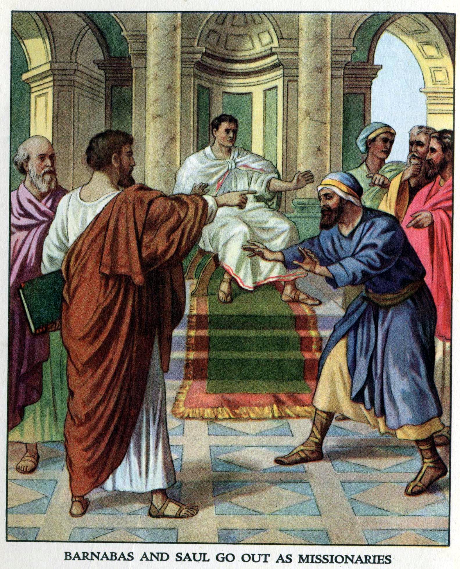 Barnabas and Saul go out as Missionaries