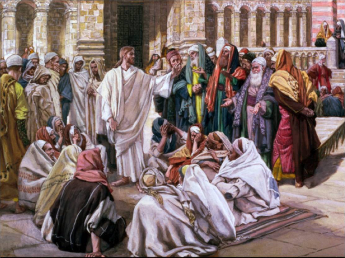 Jesus teaching in the temple