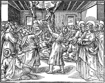 Jesus Heals Paralytic Lowered from Roof