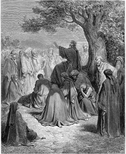Jesus Preaching to the Multitude