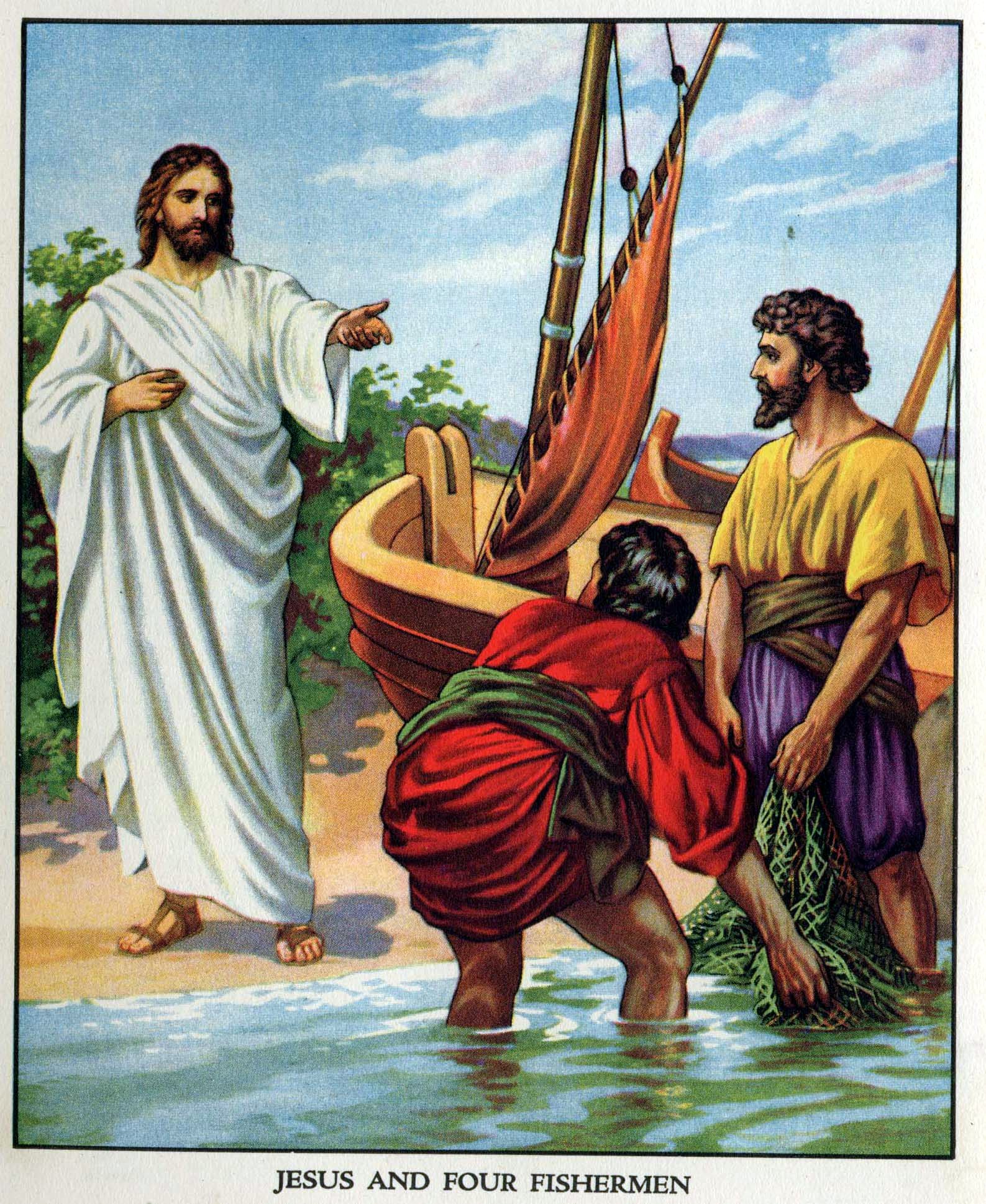 Jesus and Four Fisherman