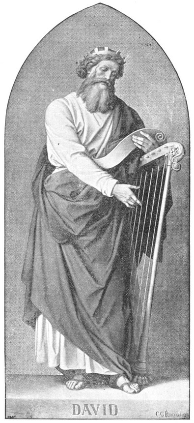 David With Harp and Scroll
