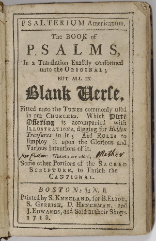 Psalm Song Book Title Page